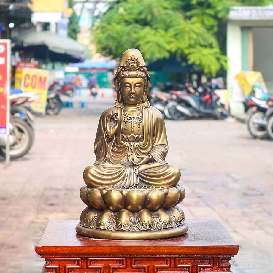 Tượng phật bằng đồng phù hộ gia đình ấm cúng